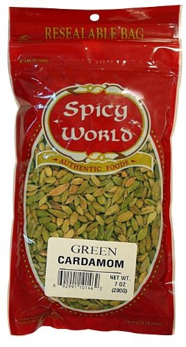 Spicy World Green Cardamom, 7-Ounce Pouches (Pack