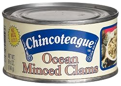 Chincoteague Seafood Minced Ocean Clams, 6.5-Ounce Cans (Pack of 24)