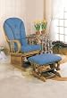 Glider And Ottoman With Blue Cusion By Acme Furniture