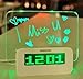 XREXS ® Digital Alarm Clock 4 USB Clock Message Board Memo Board and Highlighter/alarm Clock (green)