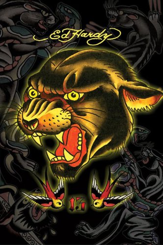 1art1 Empire 159106 Ed Hardy, Panther 13,Tatoo Plakat Poster Druck - 61 x 91.5 cm
