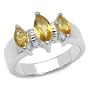 1.05 Carat Genuine Citrine Sterling Silver Ring