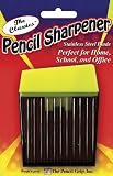 Pencil Grip The Classics Pencil Sharpener with Stainless Steel Blade (2-Hole Rectangle), Green/Orange/Yellow (TPG-145)