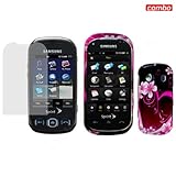 Samsung Seek M350 Combo Purple Love Protective Case Faceplate Cover + LCD S ....