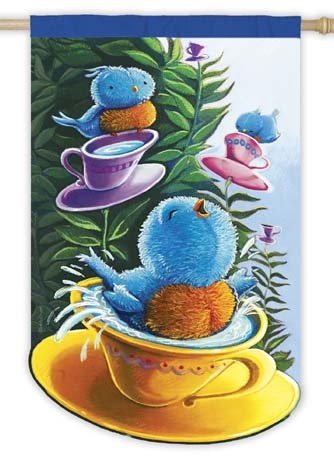 Bluebird Garden Flag