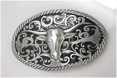 Brand:choi Western Cattle Skull Bull Horns Belt Buckle Wt-015bk