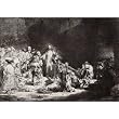 Rembrandt Harmensz. van Rijn (Hundred Guilder leaf, Christ heals the sick) Art Poster Print - 13x19