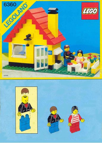 LEGO CITY - LEGOLAND CLASSIC SET 6360 - WEEK-END COTTAGE - WOCHENEND - HAUS VON 1986 - RARITÄT