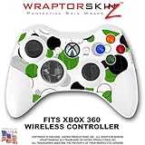 Lots Of Dots Green on White Skin by WraptorSkinz TM fits XBOX 360 Wireless  ....