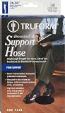 Truform 20-30 Mens Thigh High, XL, Black
