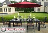 51xDAGDR27L. SL160  New 2010 13 Red Patio Umbrella Wooden Market Umbrella Patio Furniture