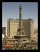 Las Vegas (Paris Hotel) White Wood-Mounted Art Poster Print - 13" X 19" Las Vegas (Paris Hotel) White Wood-Mounted Art Poster Print - 13" X 19"