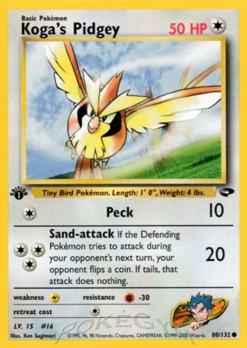 Koga's Pidgey - Gym Challenge - 80 [Toy]