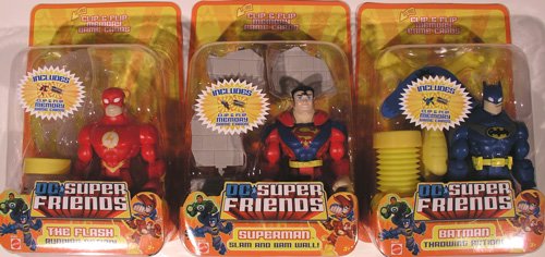 DC Super Friends: Batman, Flash & Superman Action Figure Bundle of 3