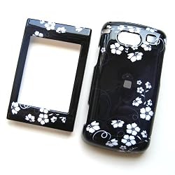 AT&T UTStarcom Quickfire PCD Snap On Protector Hard Case Image Cover "Midnight Flowers" Design