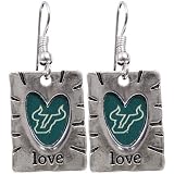 South Florida Bulls Team Color Love Earrings