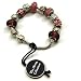 TOC BEADZ Branded Pink Flower Bead Bracelet
