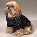 XXS Chunky Black Metallic Knit Dog Sweater