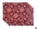 Rose Tree Toulouse Table Linens Set Of 6 Placemats, Red
