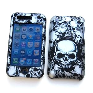 Apple iPhone 3G & 3GS Rubberized Snap On Protector Hard Case Image Cover "Skullerific" Design
