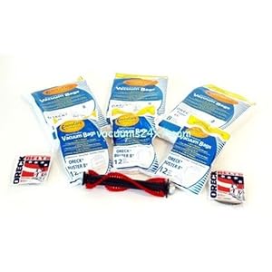  Oreck 2 Year Supply Kit Bags, Belts, and Roller Brush