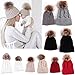 GBSELL Mom And Baby Winter Knitting Keep Warm Hat Sport Cap (White)