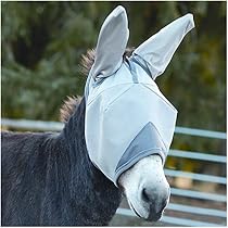Cashel Crusader Standard Fly Mask with Mule Ears - GREYWEANLING
