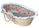 Hoohobbers Baby Pink Whimsey Moses Basket