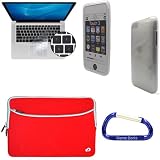 Gizmo Dorks Buy a Mac for College Combo (Red / Clear) for MacBook Pro 13 Inch