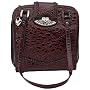 BURGUNDY PURSE W/ SILVER HEART
