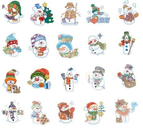 Brother/Babylock Embroidery Machine Card SNOWPEOPLE 2