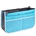 World Pride Nylon Handbag Insert Comestic Gadget Purse Organizer (Blue)