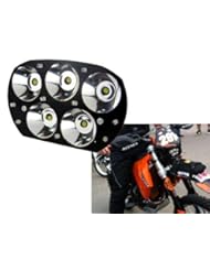 Home Improvement: 15W CREE LED Black Head light Lamp for Dirt Bike Dual Sport mx Enduro Off Road . - Tmsuschina