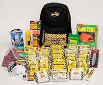 SKO Survival Kit Deluxe Emergency Disaster Preparedness 72 Hour Backpack Kit Earthquake, Hurricane, Fire, Flood, Tornado, Evacuation or Storm. Home, Work or Auto: 4 Person