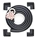 Edge Armor 4 Corner Protectors Plus 2 Meters of Edge Guard - Jet Black