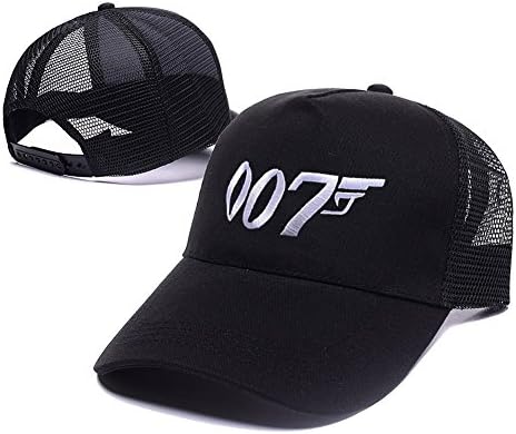 DEBANG James Bond 007 Logo Adjustable Embroidery Leisure Mesh Hat Unisex Casual Baseball Mesh Cap