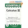 Calculus III Essentials (Essentials Study Guides) (Vol 3)