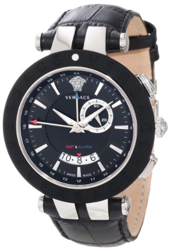 Versace Herren-Armbanduhr Xl V-Race Analog Leder 