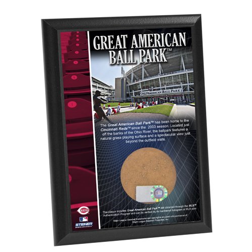 MLB Cincinnati Reds Great American Ballpark 4x6-Inch Game Used Dirt Plaque Photomint