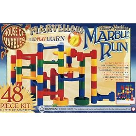 Plastic Marble Run - 48 Piece Kit