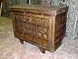 Huge Antique Hope Chest Decorative Brass Dowry Chest on Wheels from Jaipur India CLEARANCE