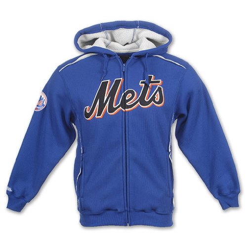 DYNASTY APPAREL INDUSTRIES Dynasty Men's New York Mets Sherpa Fleece Jacket, Royal