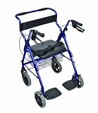 Mabis Dmi Healthcare Rollator/transport Chair, Royal Blue, One