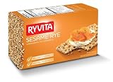 Ryvita Whole Grain Rye Crispbread, Sesame Rye, 8.8-Ounce Boxes (Pack of 10)