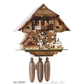 Black Forest Cuckoo Clock 8 Day Wood Cutter Chalet