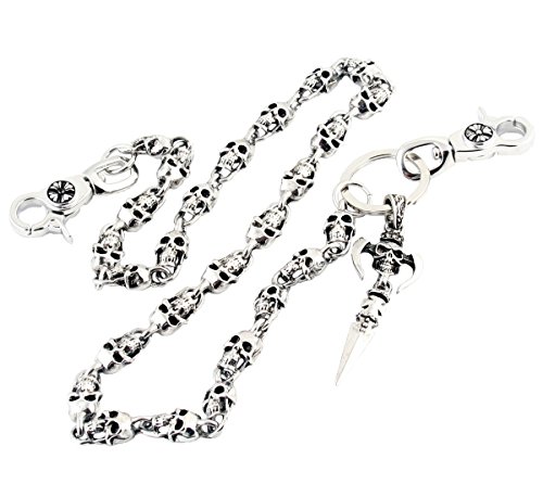 DoubleK Skull Pendant Key Jean Wallet Chain (29