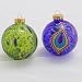 Pack of 4 Regal Peacock Translucent Glass Ball Christmas Ornaments 2.5" (60mm)