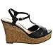 Beston EA53 Women's T-strap High Wedge Platform Sandals Run Half Size Small