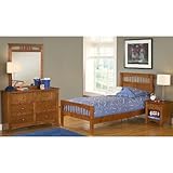 Twin Hillsdale Taylor Falls Wood Panel Bed 4 Piece Bedroom Set in Pine Fini ....