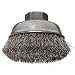 Weiler Wire Cup Brush, Threaded Hole, Stainless Steel 302, Crimped Wire